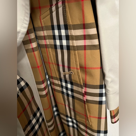 BURBERRY GUISELEY HOUSE CHECK TROPICAL GABARDINE CAR COAT SIZE 10US/12UK/44EU - Picture 15 of 15